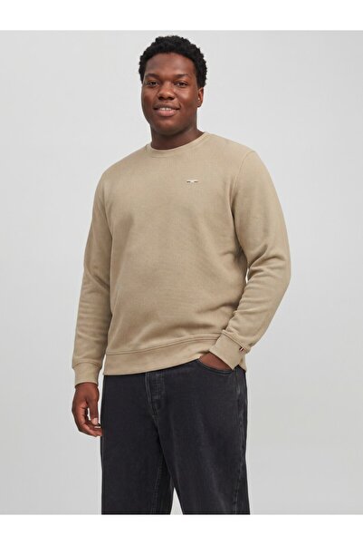 Jack & Jones Men's Beige Jprblualves Structure Sweat Crewneck Pls Large Size ...