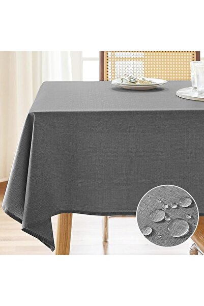 GENERAL AUSSPVOCT Textured Linen Tablecloth Rectangle 60x84 Water Resistant S...