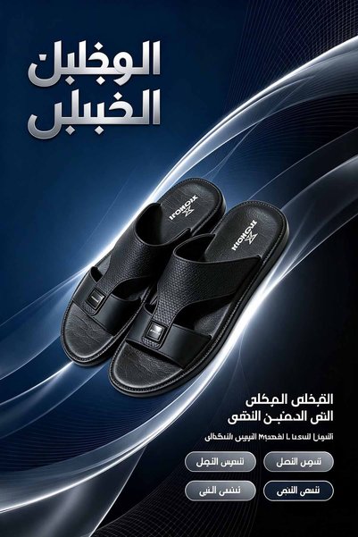 Saudi Step شباشب جلدية بنقشة محببة ودعم لقوس القدم | مسند كعب ووسادة أمامية، ...