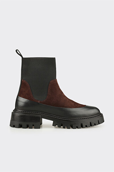 Elle Shoes Kahve Deri Kadın Günlük Bot