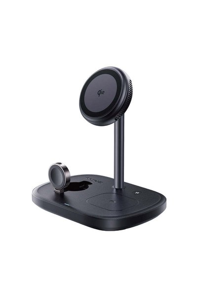 Baseus Suport + Stație de încărcare wireless magnetică 3-în-1 Qi2 15W Enerfil...