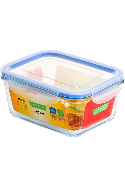 Generic Glass Food Storage Container 850ml - Borosilicate Glass Rectangular C...