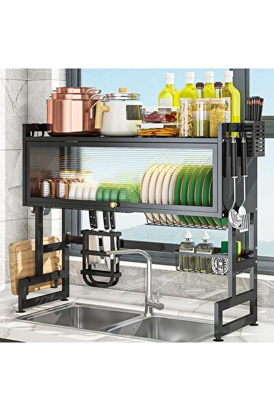Generic Bentifar Over Sink Dish Drying Rack 95CM, Expandable Dish Racks with ...