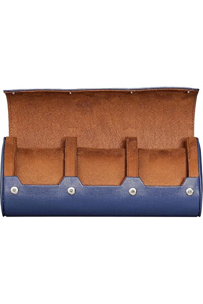 Generic ROTHWELL Watch Roll Travel Case for 3 Watches | 100% Real Leather, To...