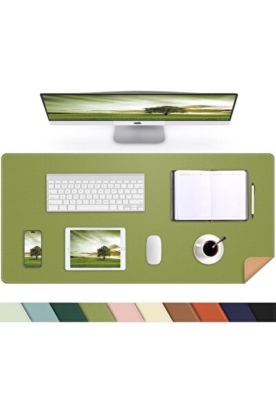 GENERAL AFIING Large Desk Mat 47.2" x 17" Leather Desk Pad Protector with Nat...