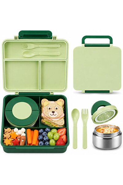 Generic Lunch Box for Kids: 1700ML Leak Proof Kids Lunch Box with 300ml Insul...