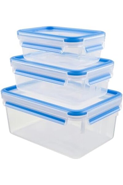 Generic TEFAL Food Container | Masterseal Fresh 3 Pcs Set | 0.55+1+2.30 L | R...
