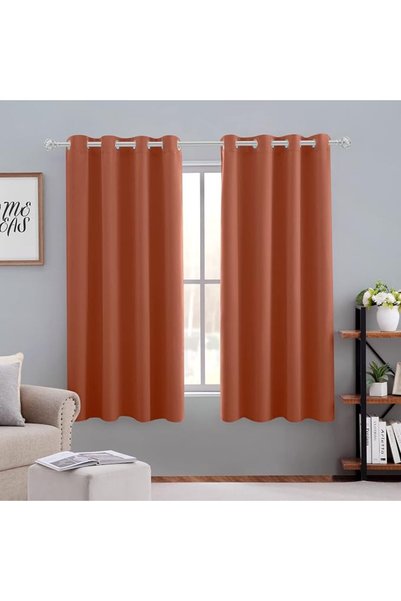 GENERAL ستائر تعتيم رمادية بيضاء من HOMEIDEAS لغرفة النوم، مقاس 52 × 63 بوصة،...