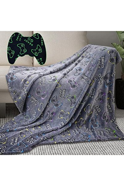 TERRIFI Glow in the Dark Blanket for Kids Luminous Star Pattern Throw Soft Pl...