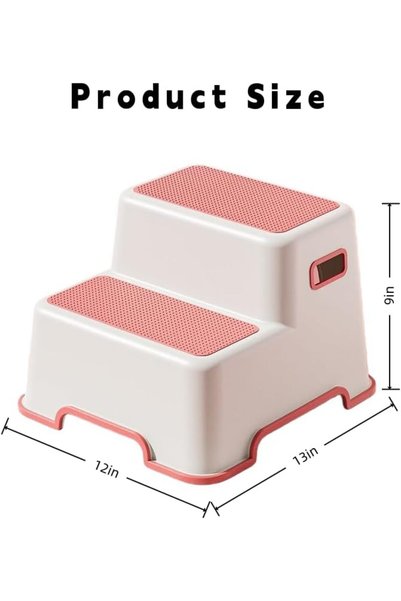 Vinnatsu Children's footstool, Toddler Step Stool for Bathroom Sink, 2 Step Stools for Kids, Foldable Kids St