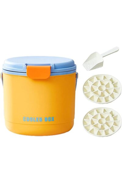 TERRIFI 2.6L Ice Cube Tray with Lid & Bin – Multi-Purpose Ice Bucket, Drink C...