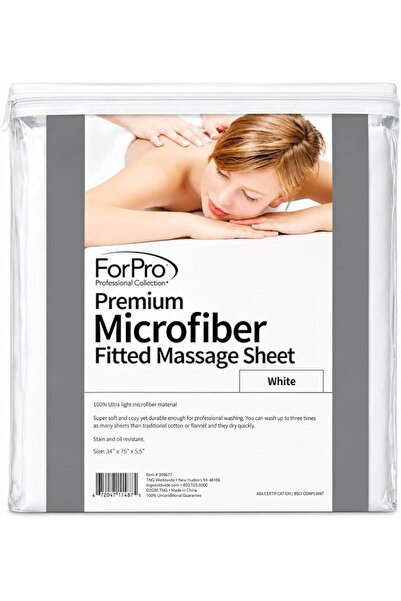 ForPro Professional Collection Premium Microfiber Fitted Sheet, Ultra-Light, ...