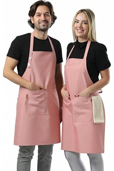 TOSHE Unisex Cotton Waterproof Bib 3 Adjustable Button Design Apron With Two ...
