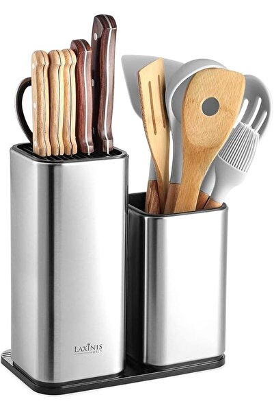 SupWolf Universal Knife Block, Knife Holder and Utensil Holder - Stainless-St...