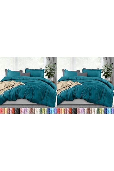 Utopia Bedding طقم غطاء لحاف مع أغطية وسائد - طقم غطاء لحاف من قطعتين بسحاب -...