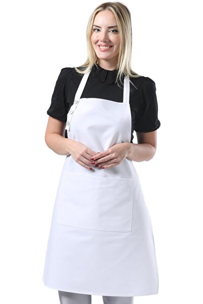 TOSHE Unisex Cotton Waterproof Bib 3 Adjustable Button Design Apron With Two ...