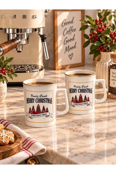 Onedekor 2li Christmas Porselen Kupa Seti