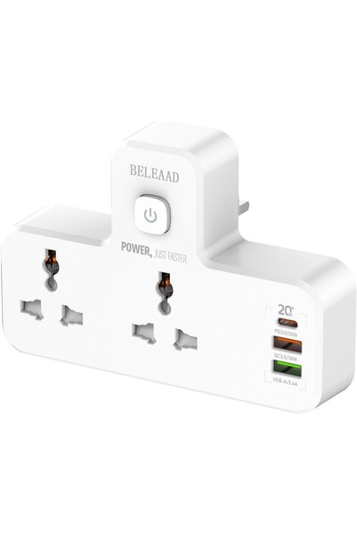 GENERAL Multi-Plug Extension Socket for 5 Devices, Power Outlet Extender with...