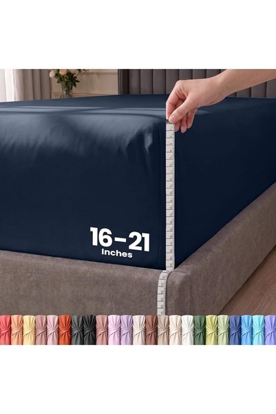 Utopia Bedding ملاءة سرير كوين - ملاءة سفلية - جيوب عميقة - مصنوعة من الميكرو...