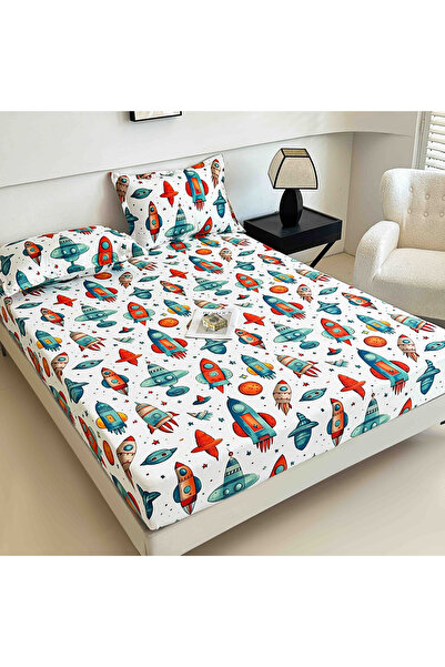 JOJO HOME Ελαστικό κάλυμμα στρώματος 140-180x200εκ., περιλαμβάνονται 2 μαξιλα...