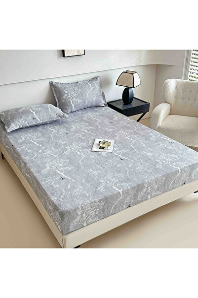 JOJO HOME Cearceaf de pat cu elastic pentru saltea 140-180x200cm, 2 fete de p...