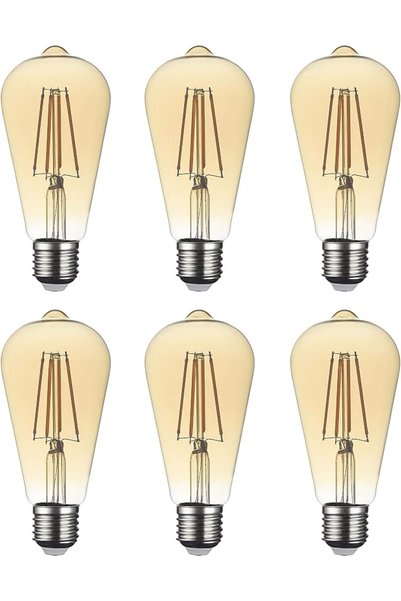 SDCBOUTİQUE مصابيح LED لولبية SD LUX E27 بتصميم خيوط كهربائية عتيقة، مصابيح ز...