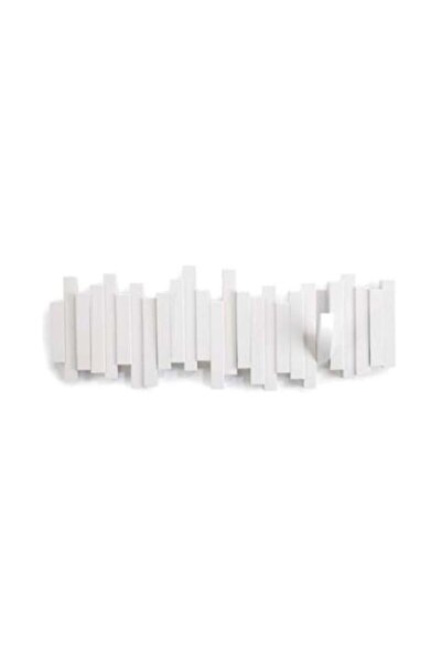umbra Suport cu 5 cârlige, plastic, alb, 49.5 cm