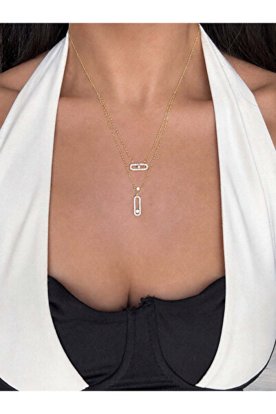KİUSS Mssk Double Gold Necklace