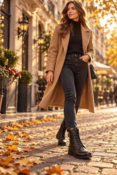 Venüs Women's Genuine Leather Black Thin Sole Casual Boots Vs006