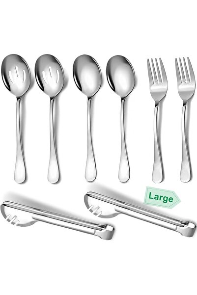 PYEBE Stainless Steel Serving Utensil,8 Pcs Catering Serving Utensils Set wit...