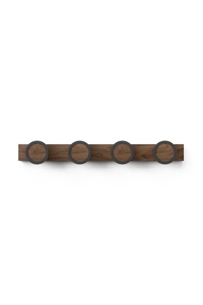 umbra Cuier HUB cu 4 cârlige, maro, Umbra, 7x50 cm, 1016843-048