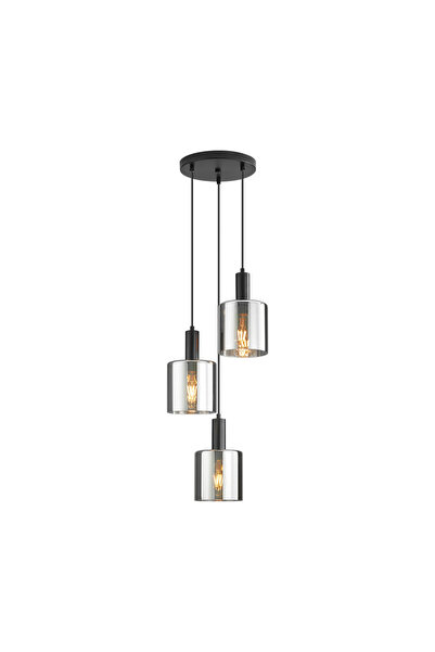Braytron Chandel BR-BV01-00071, 3xE27, smoked+black, IP20,