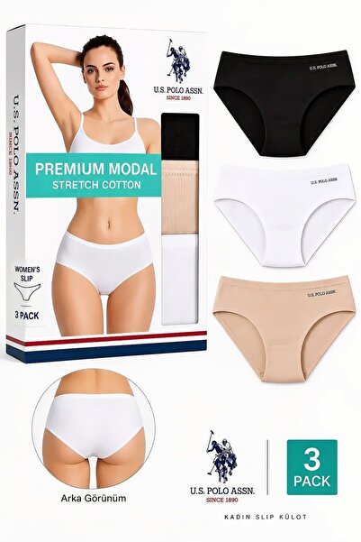 3'lü Modal Pamuklu Kadın Slip Külot