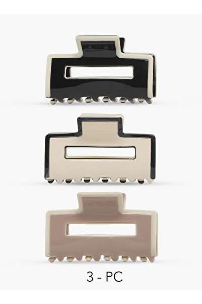 FAV Pack of 3 Rectangular Hair Clamps