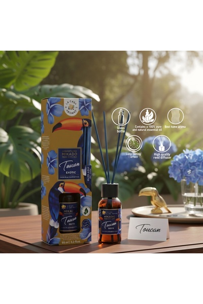 La Casa De Los Aromas Mikado Reed Diffuser 95 ml - Exotic Passion Fruit & Strawberry Perfume | Made with Natural Ingredients | Long-Lasting Home Fragrance | Made in Spain