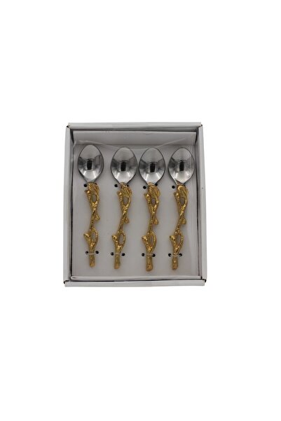 B&D Spoon Set 4 Pieces, Everyday Dining Spoons for Tea, Coffee, Desserts, Mea...