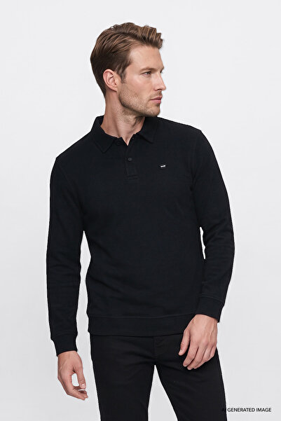 WRANGLER Cotton Thessaloniki Regular Fit Normal Cut Polo Collar Sweatshirt