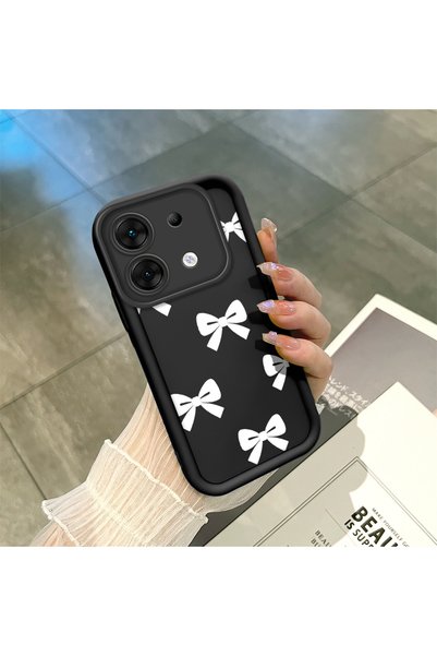 CHICASELUX Infinix Zero 30 5g Compatible Simple White Ribbon Pattern Phone Ca...