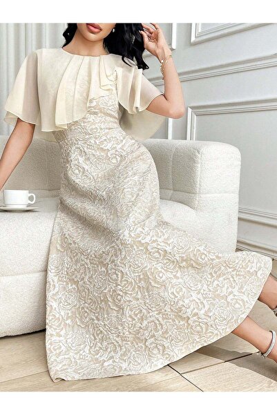 Sheya Rochie maxi, crem