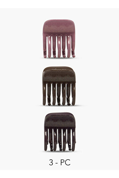 FAV Gloo Pack of 3 Hair Clamp with Glitter Finish