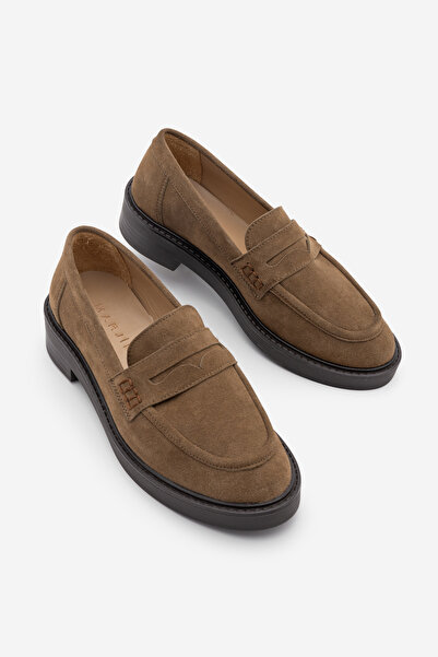 Marjin Γυναικεία Loafer Casual Classic Παπούτσια Casual Μοκασίνια Φόνλε Καφέ ...