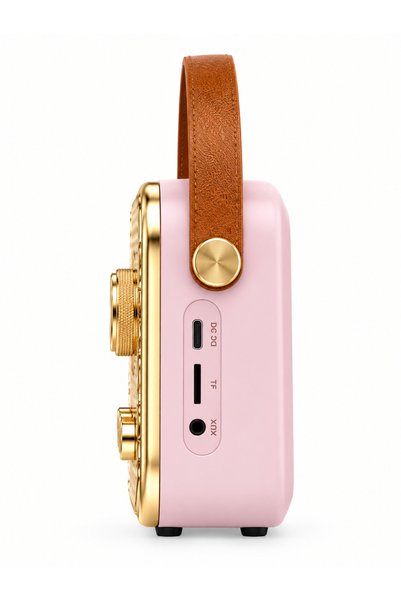 TECHNOVES Pembe SD Kart Aux Usb Girişli Kablosuz Bluetooth Speaker Hoparlör Ses Bombası
