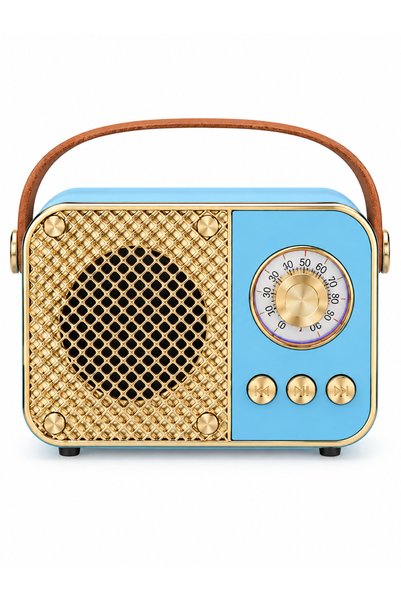 TECHNOVES Mavi SD Kart Aux Usb Girişli Kablosuz Bluetooth Speaker Hoparlör Ses Bombası
