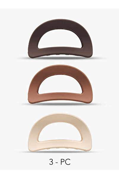 FAV Gloo Pack of 3 Curved Hair Clamps with Cutout Design