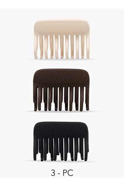 FAV Gloo Pack of 3 Hair Clamp with Glitter Finish