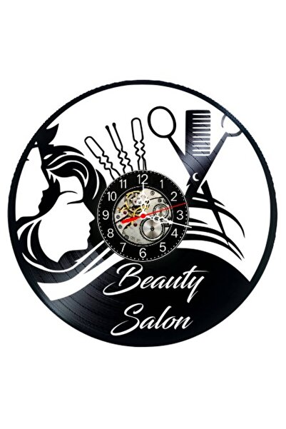 OEM Decorative wall clock made from vinyl record, Beauty Salon Scissors Comb ...