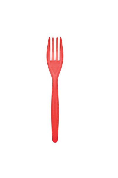 Rao Set 2 Buc Set 16 Furculite de Unica Folosinta, din Plastic, 15 Cm, Rosu