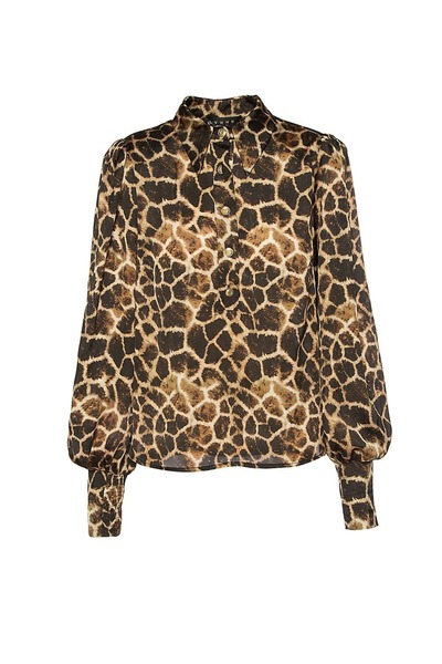 LYNNE Μακρυμάνικη μπλούζα με animal print (148-510064)