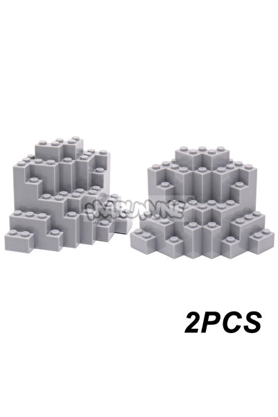 Choice مكعبات بناء MARUMINE MOC رمادية صخرية 8×8×6، قطع بناء على شكل صخور جبل...
