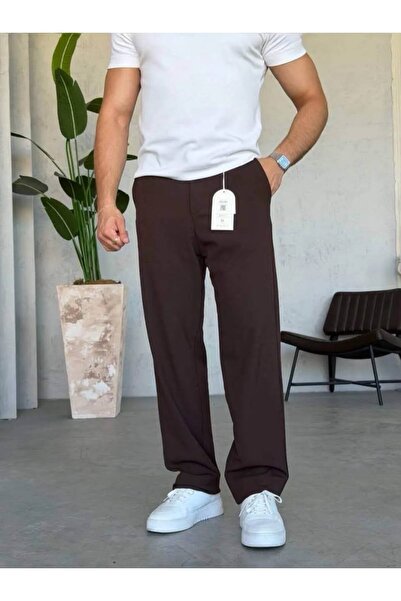 More Black Baggy fit fabric trousers